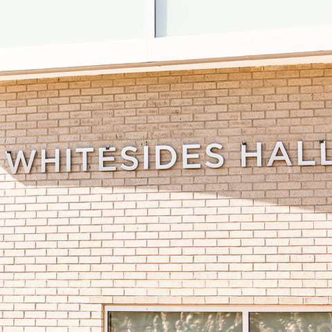 Whitesides Hall sign